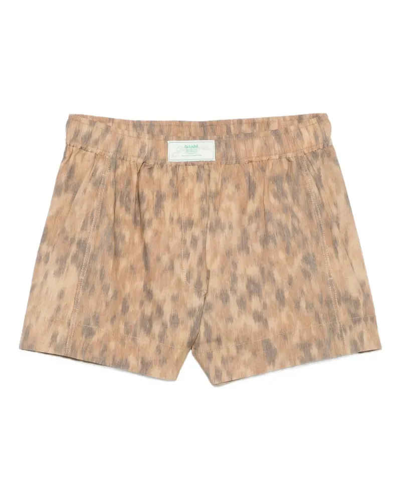 Ganni printed shorts - Nude Nude