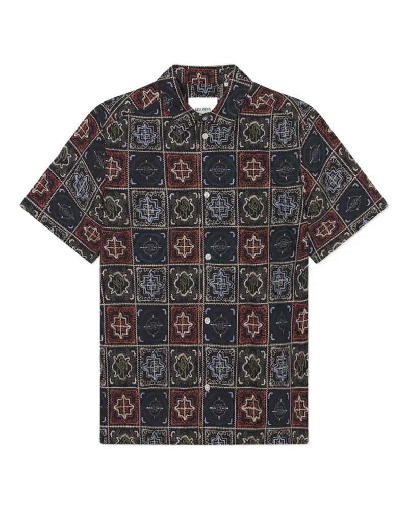 LES DEUX Hemd im Patchwork-Look - Mehrfarbig Mehrfarbig