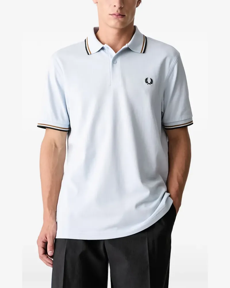Fred Perry Poloshirt mit Kontrasträndern - Blau Blau