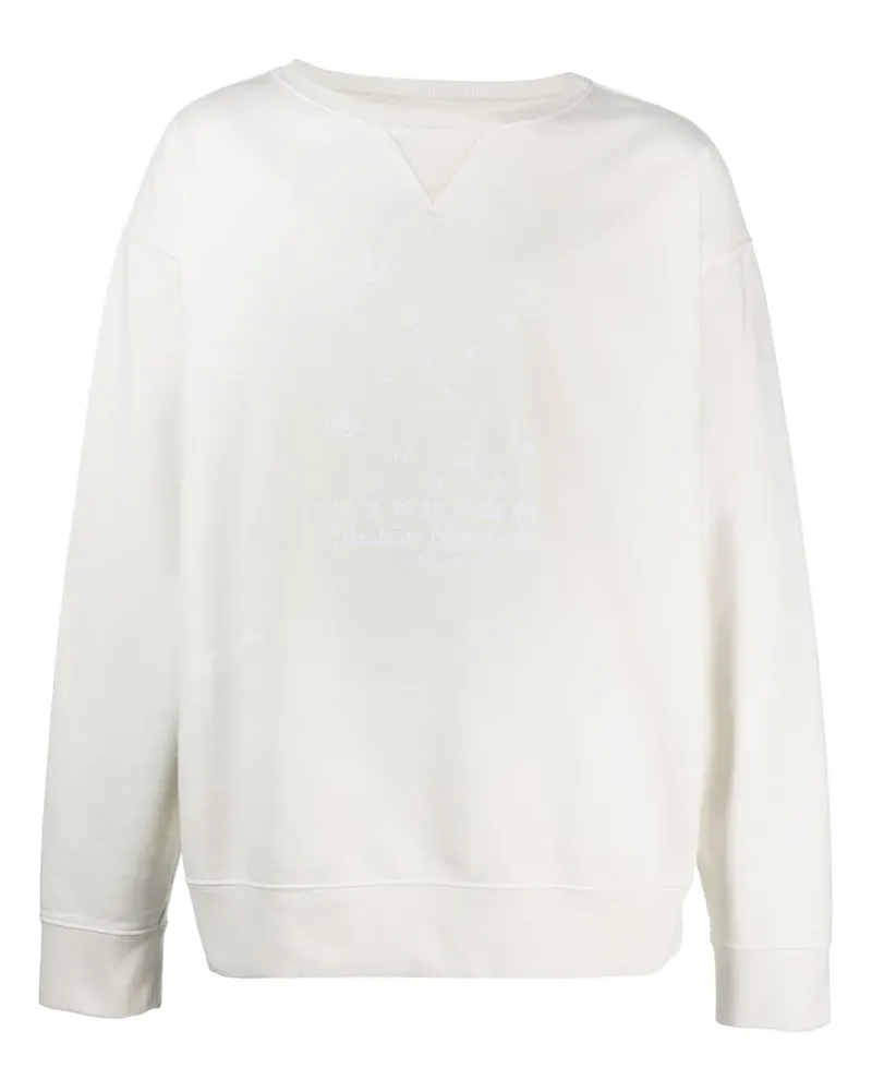 Maison Margiela Numeric Sweatshirt mit Logo-Stickerei - Weiß Weiß