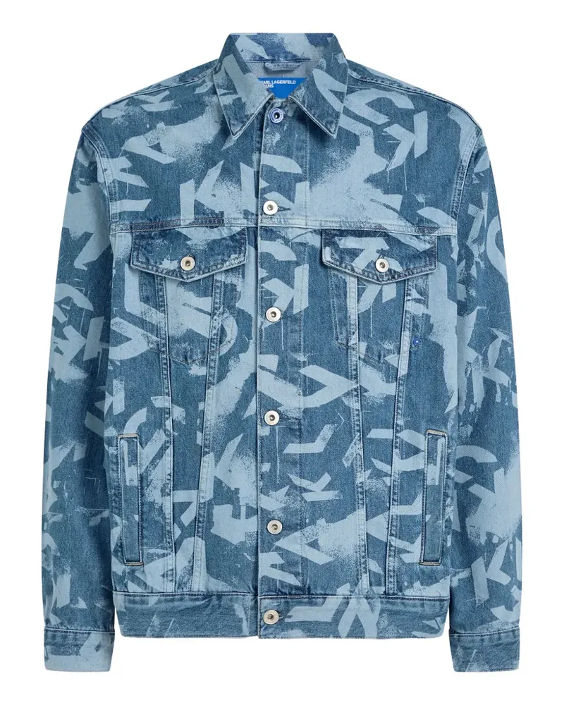 Karl Lagerfeld Jacke mit durchgehendem Print - Blau Blau