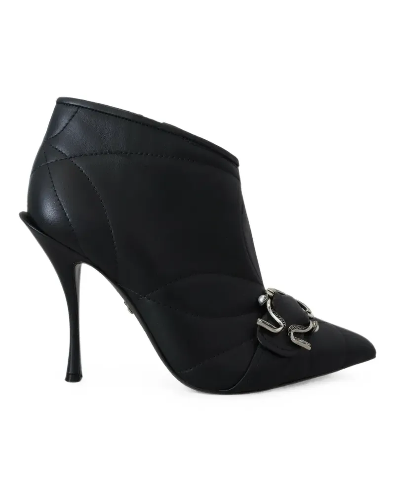 Dolce & Gabbana Gesteppte Devotion Stiefeletten mit Schnalle - Schwarz Schwarz