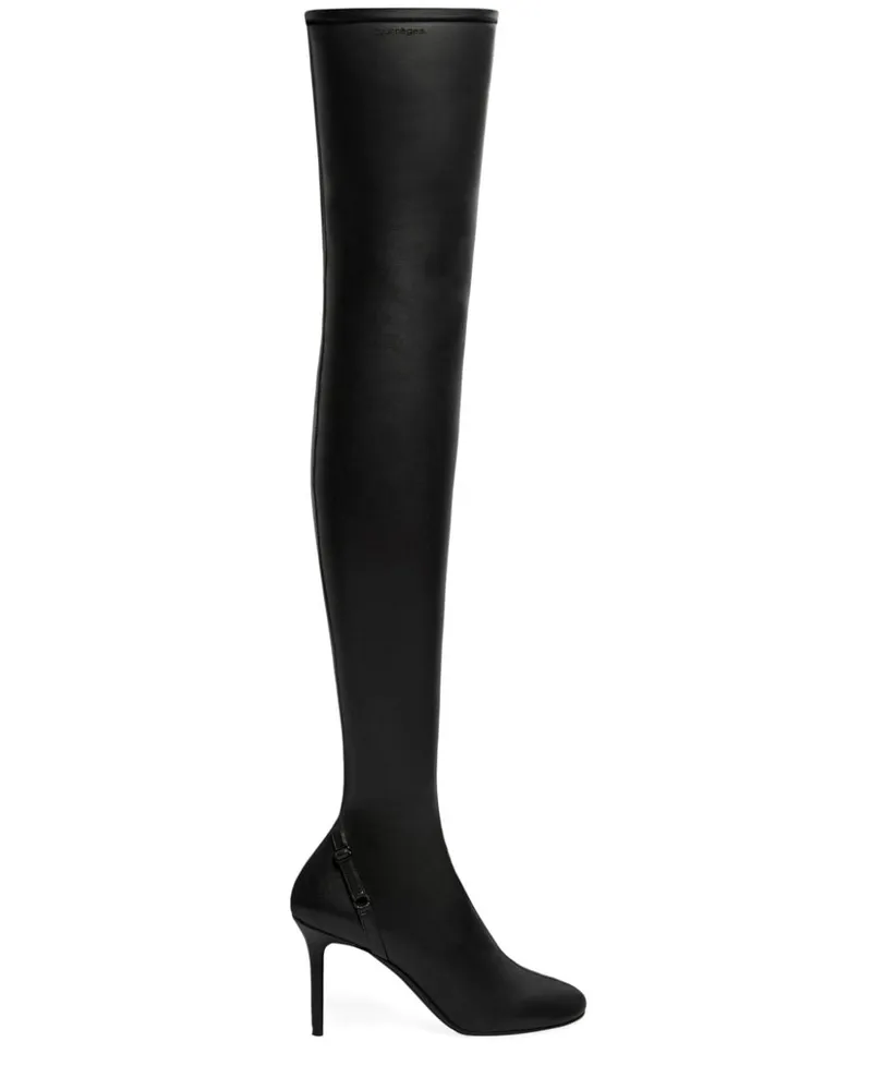 Courrèges Oblique Stiefel - Schwarz Schwarz