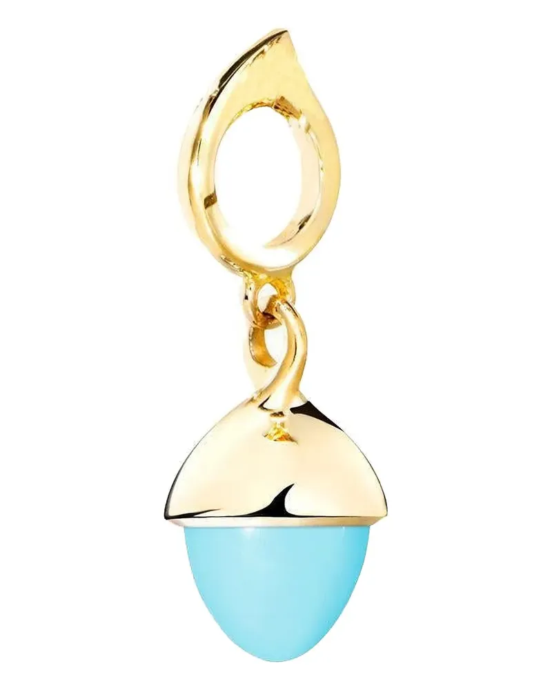 TAMARA COMOLLI 18kt Mikado Flamenco Gelbgoldhalskette mit Türkis-Anhänger Gold