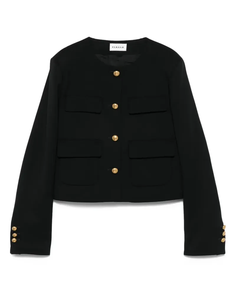 P.A.R.O.S.H. P.A.R.O H. Jacke mit geknöpften Taschen - Schwarz Schwarz