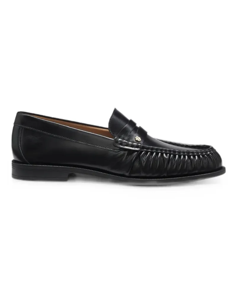 HUGO BOSS Lycia Mokassins mit Double B-Monogramm - Schwarz Schwarz
