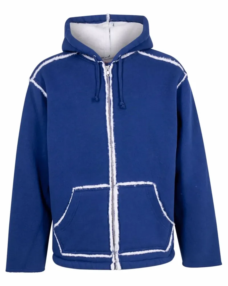 Supreme Being Kapuzenjacke mit Faux Shearling - Blau Blau