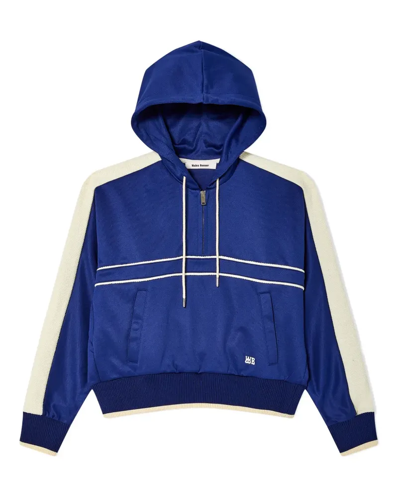 Wales Bonner Hoodie mit Logo - Blau Blau