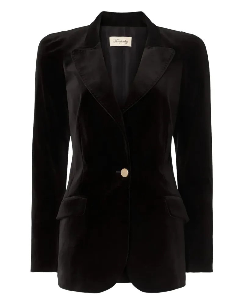 Temperley London Clove Blazer aus Samt - Schwarz Schwarz