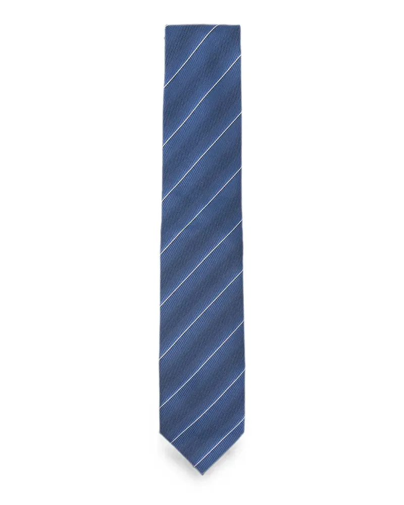 Tom Ford Krawatte mit diagonalen Streifen - Blau Blau