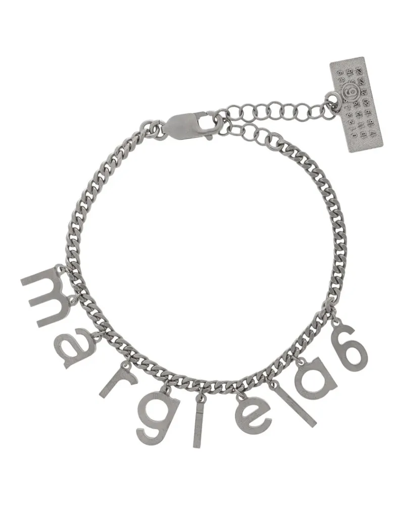 Maison Margiela Armband mit Logo-Anhänger - Silber Silber