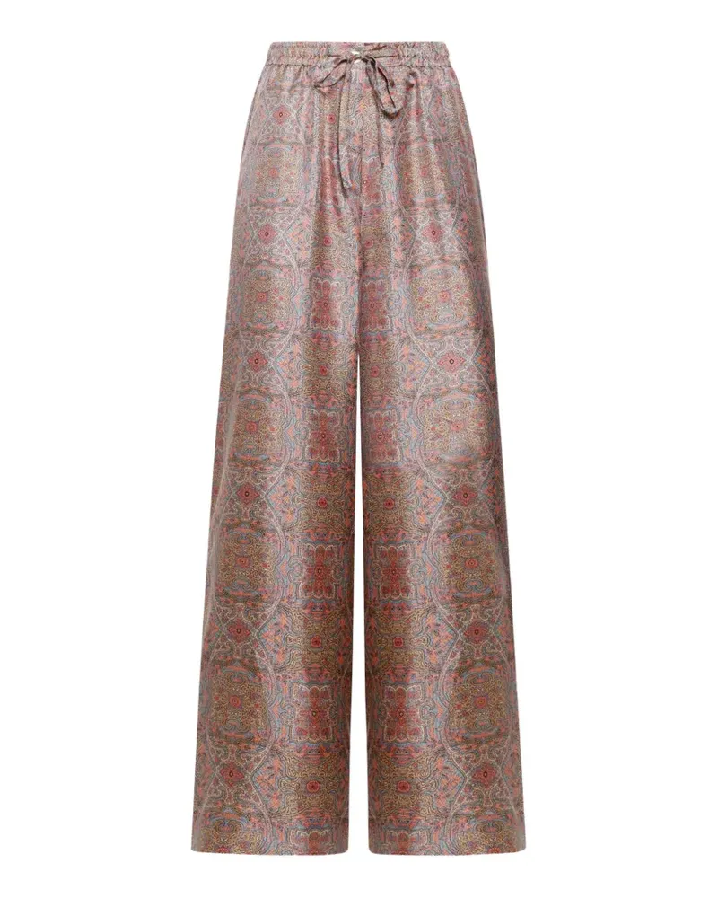 Pierre-Louis Mascia Aloe Palazzohose mit weitem Bein - Braun Braun