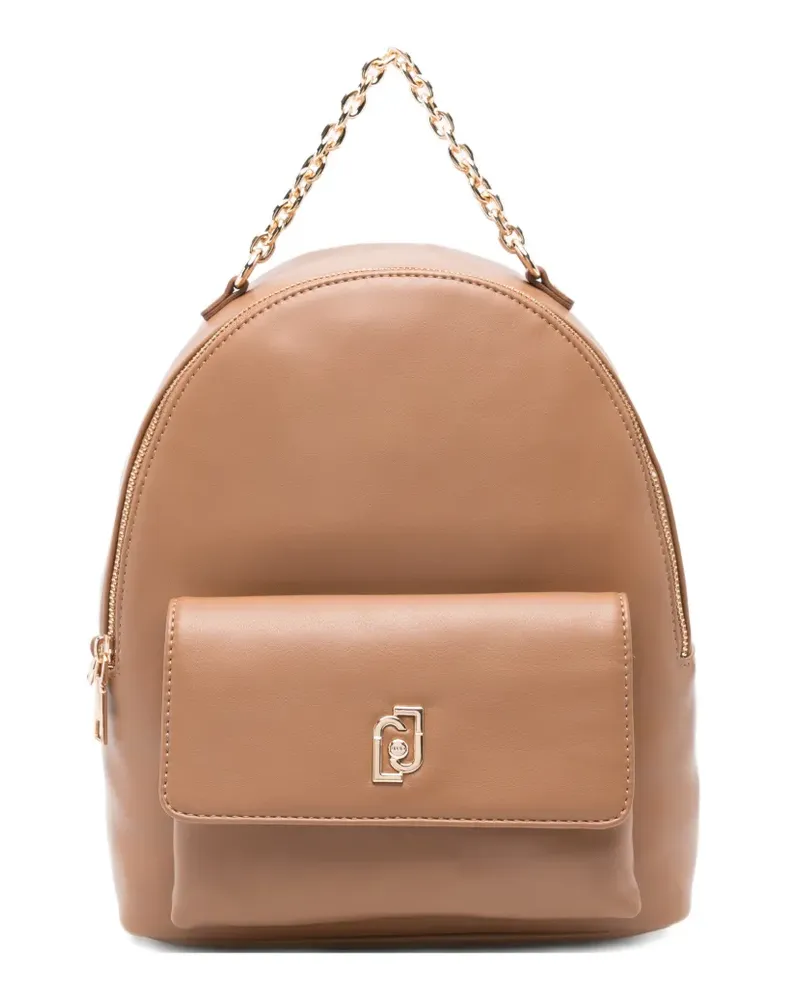 Liu Jo Rucksack mit Logo-Schild - Braun Braun
