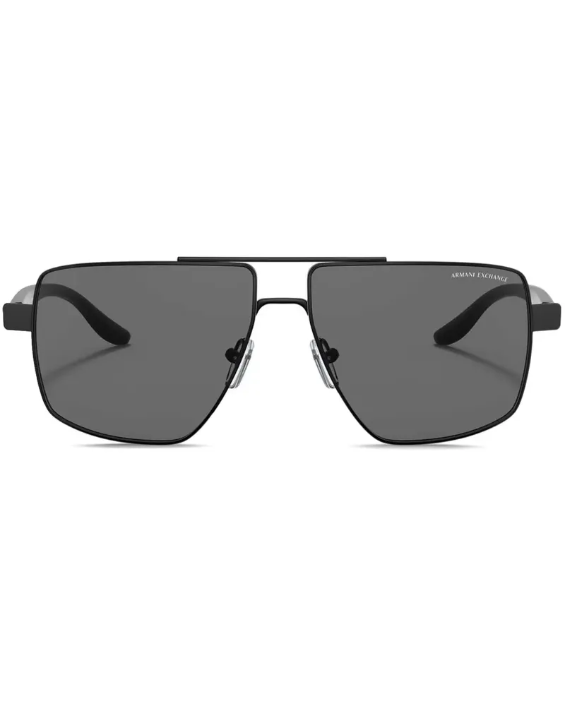 Armani Exchange Sonnenbrille mit eckigem Gestell - Schwarz Schwarz