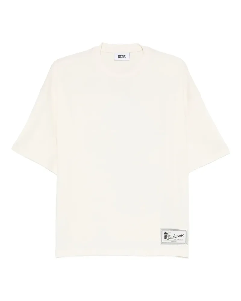 GCDS T-Shirt mit grafischem Print - Nude Nude