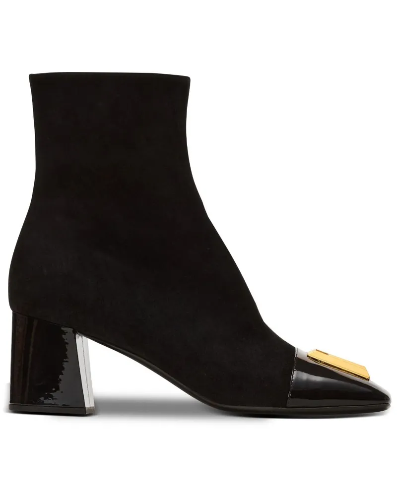Balmain Edna Stiefel aus Wildleder - Schwarz Schwarz