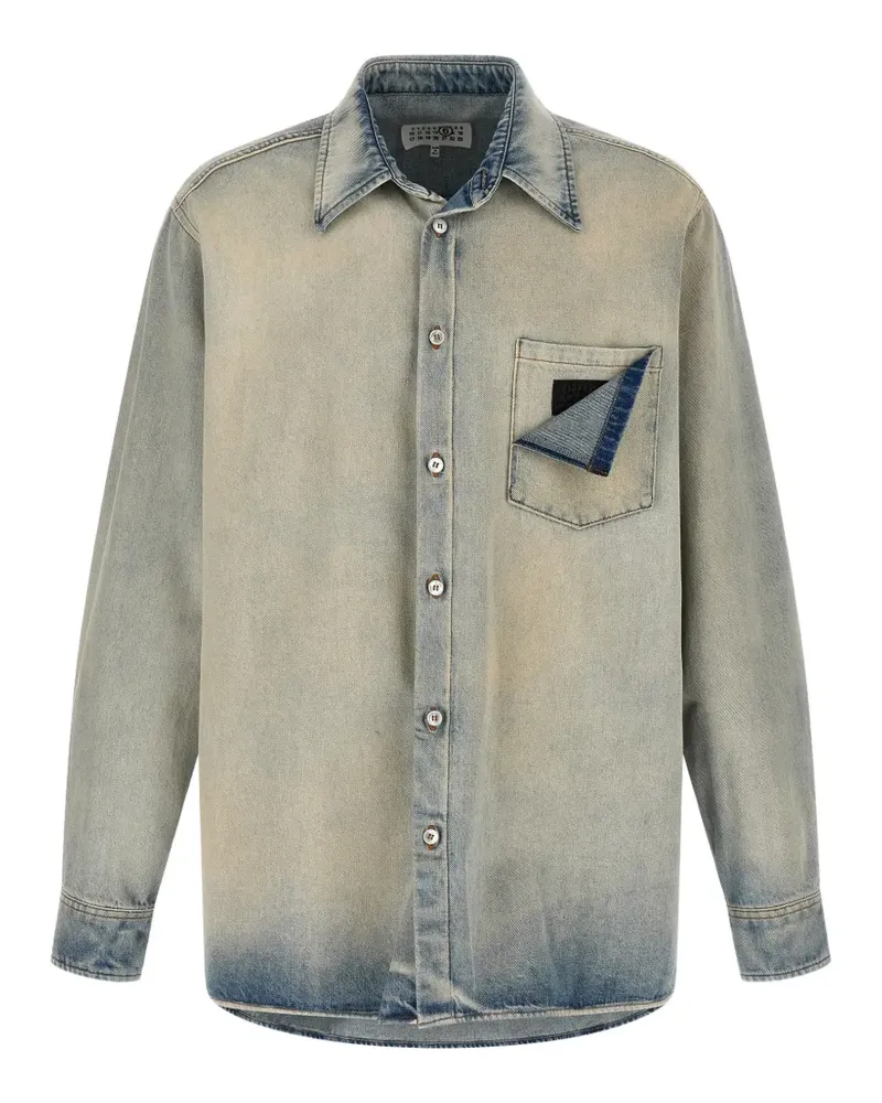 Maison Margiela Numeric Signature denim shirt - Blau Blau