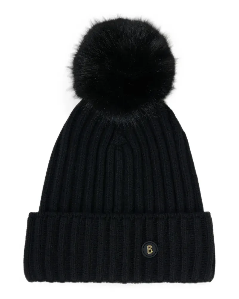 Bogner Ranya faux-fur pompom beanie hat - Schwarz Schwarz