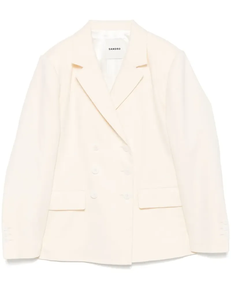 Sandro Doppelreihiger Blazer - Nude Nude