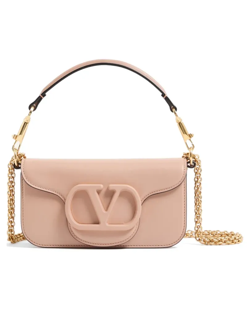 Valentino Garavani Locò small shoulder bag in calfskin - Rosa Rosa