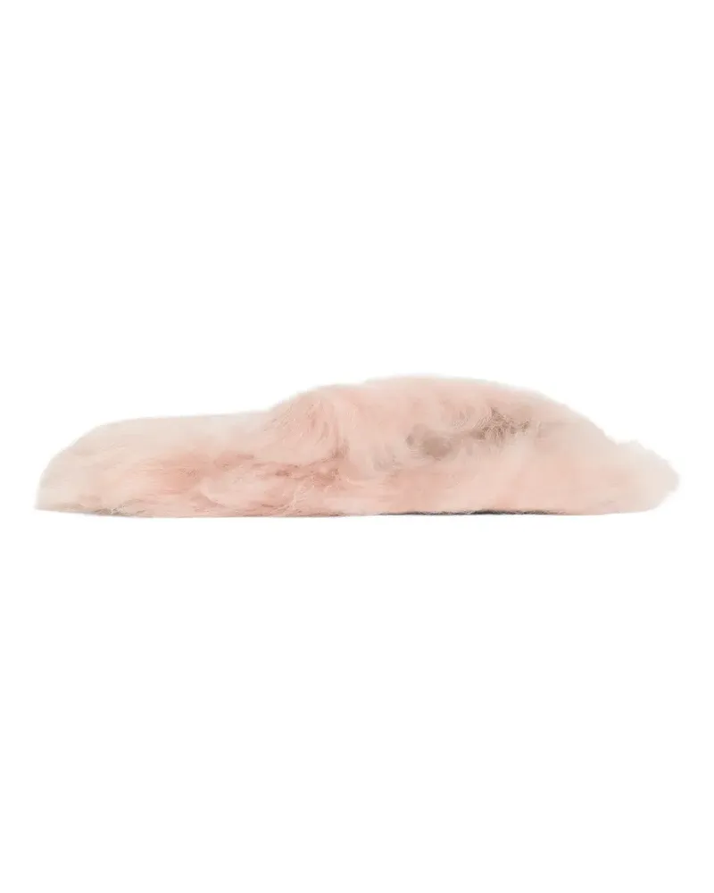 Dolce & Gabbana Flip-Flops aus Shearling - Rosa Rosa