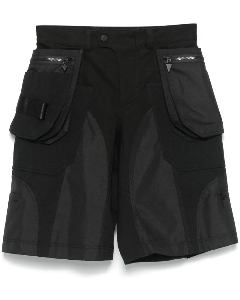 Thierry Mugler Cargo-Shorts mit Einsätzen - Schwarz Schwarz