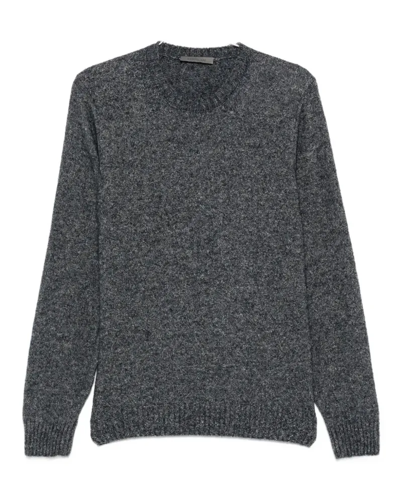 Corneliani ribbed-trim marl-effect sweater - Grau Grau