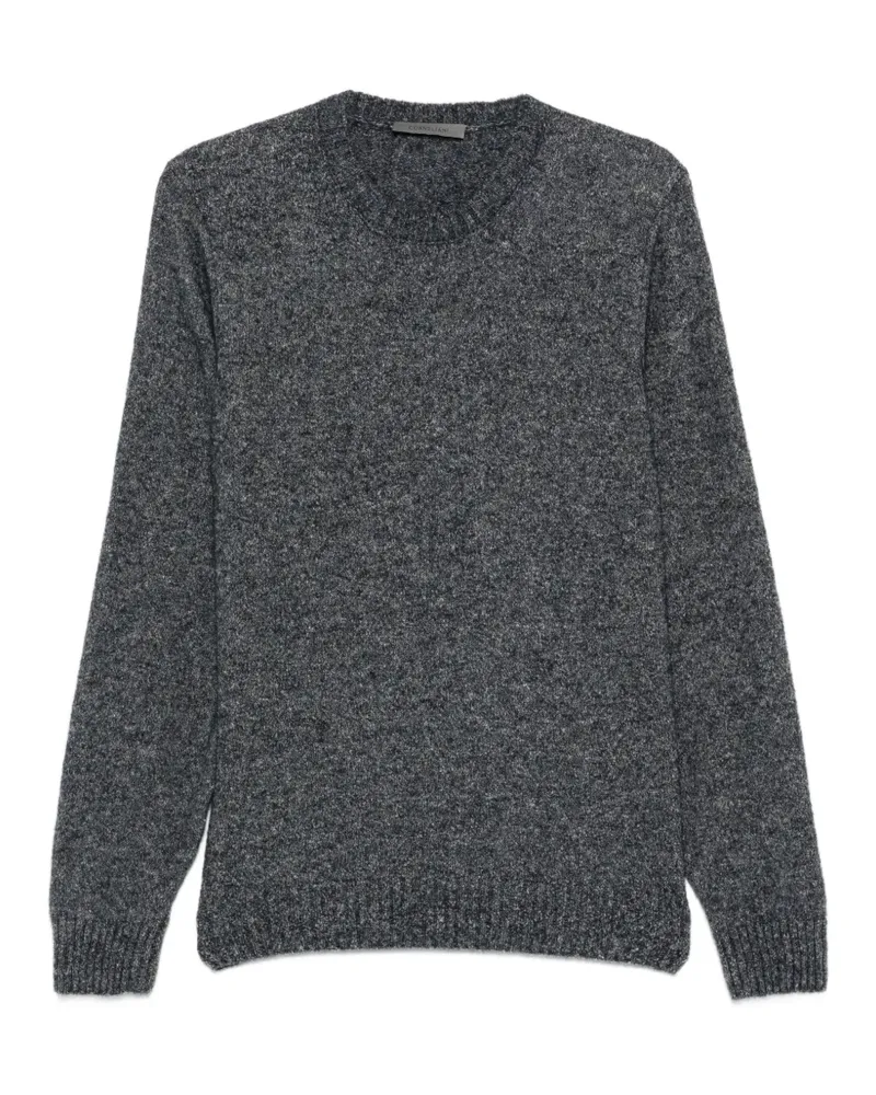 Corneliani ribbed-trim marl-effect sweater - Grau Grau