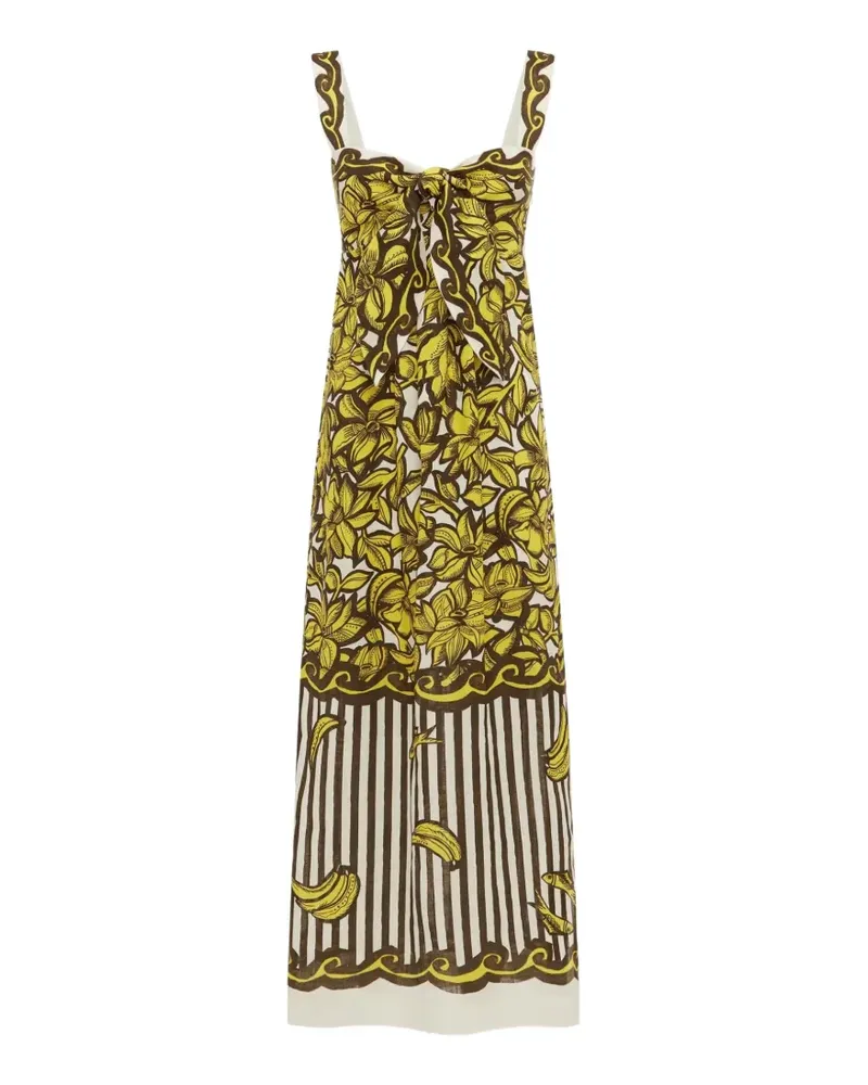 ALEMAIS Mona Midikleid mit Schnürung - Weiß Weiß