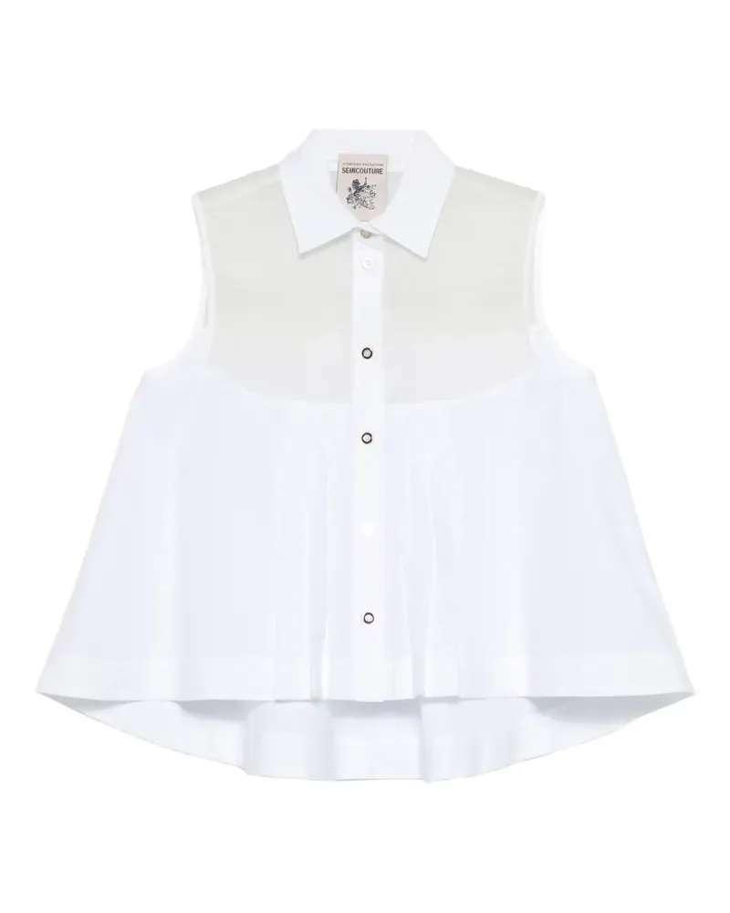 Semicouture Bluse mit Knöpfen - Weiß Weiß