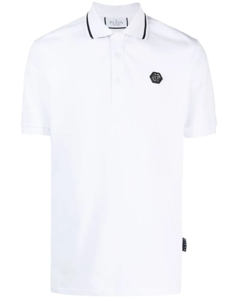 Philipp Plein Poloshirt mit Strass - Weiß Weiß