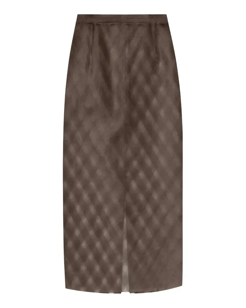 AURALEE jacquard midi skirt - Braun Braun