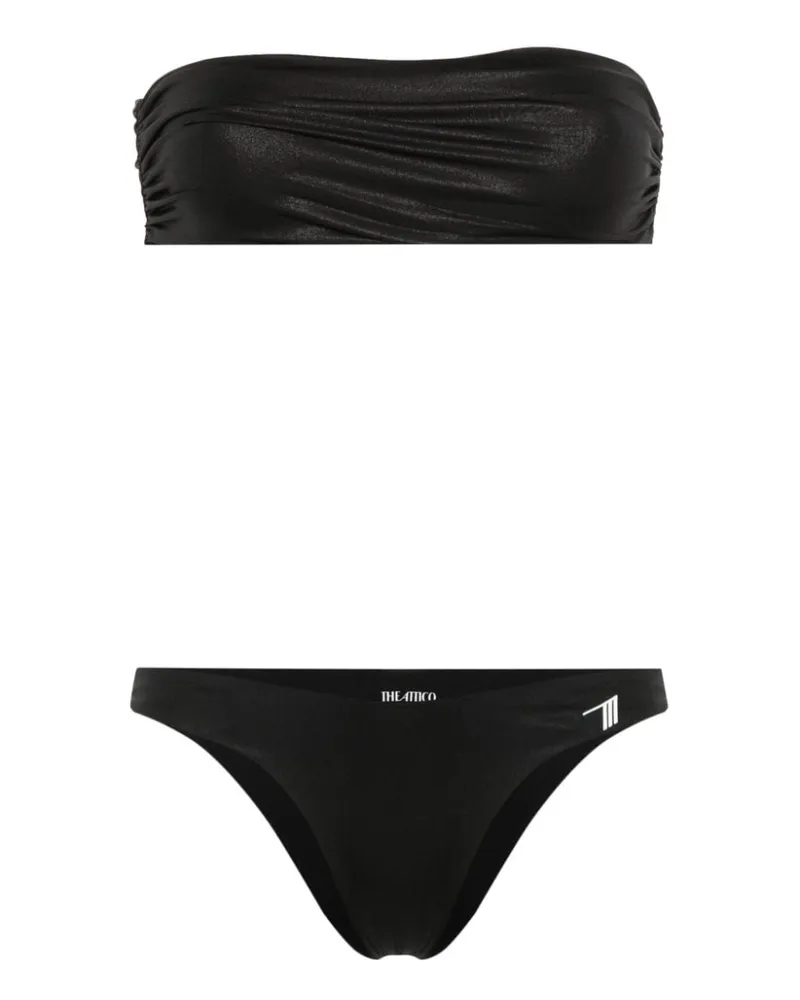 ATTICO Bikini mit gummiertem Logo Schwarz