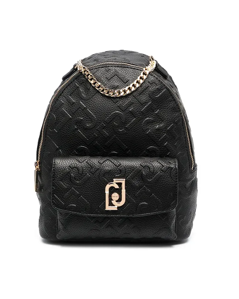Liu Jo Gesteppter Rucksack mit Logo - Schwarz Schwarz