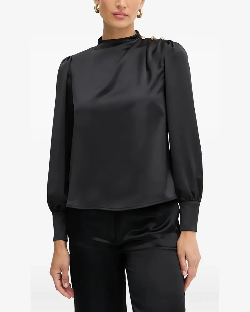 Fracomina button detail blouse - Schwarz Schwarz