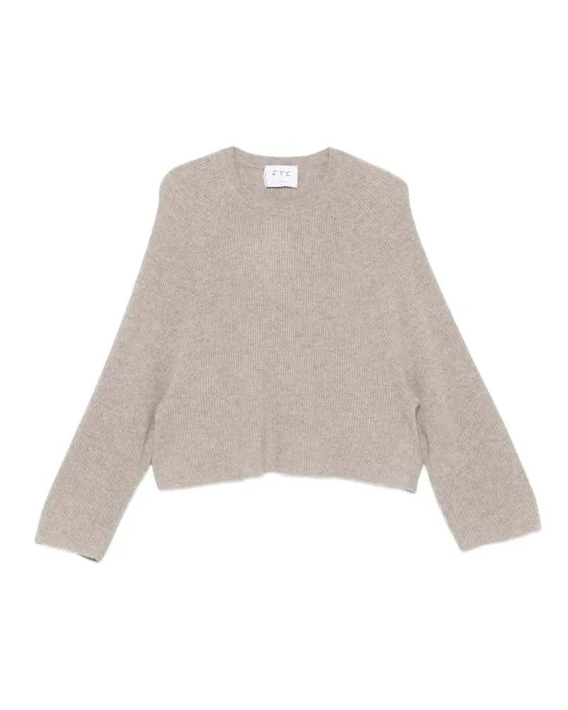 FTC Cashmere Pullover mit Raglanärmeln - Nude Nude