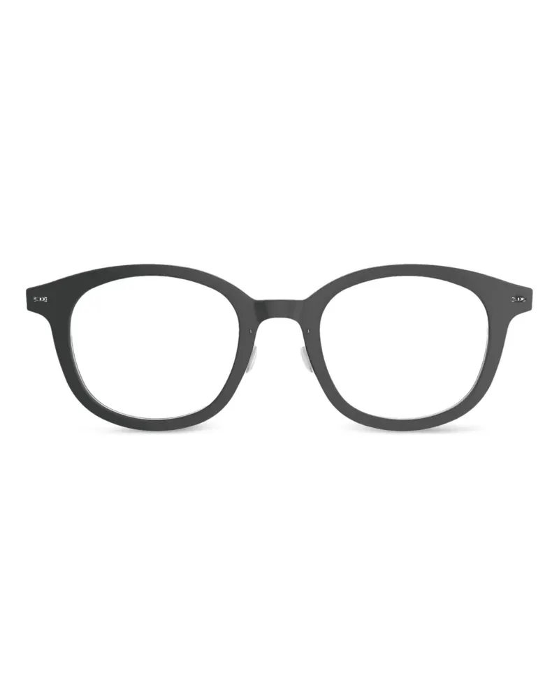 Lindberg Brille mit rundem Gestell - Schwarz Schwarz