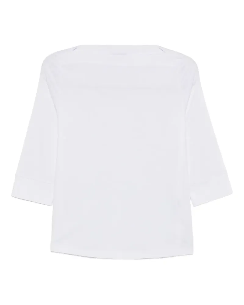 Arovescio T-Shirt mit U-Boot-Ausschnitt - Weiß Weiß