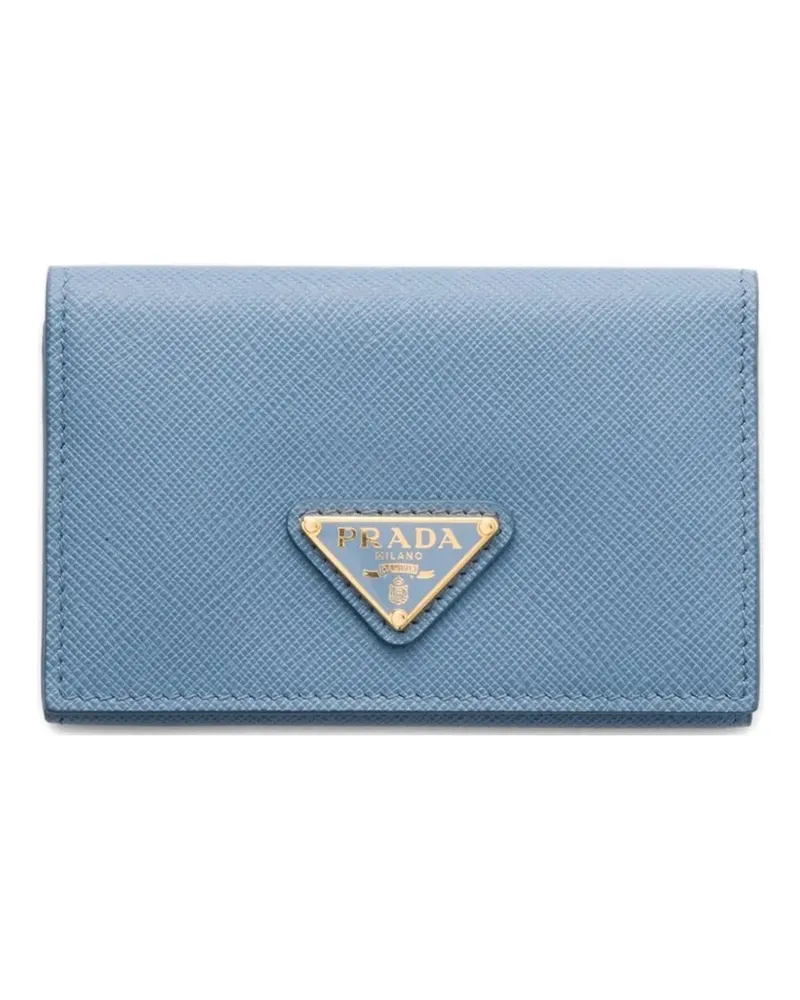 Prada Kartenetui mit Logo - Blau Blau