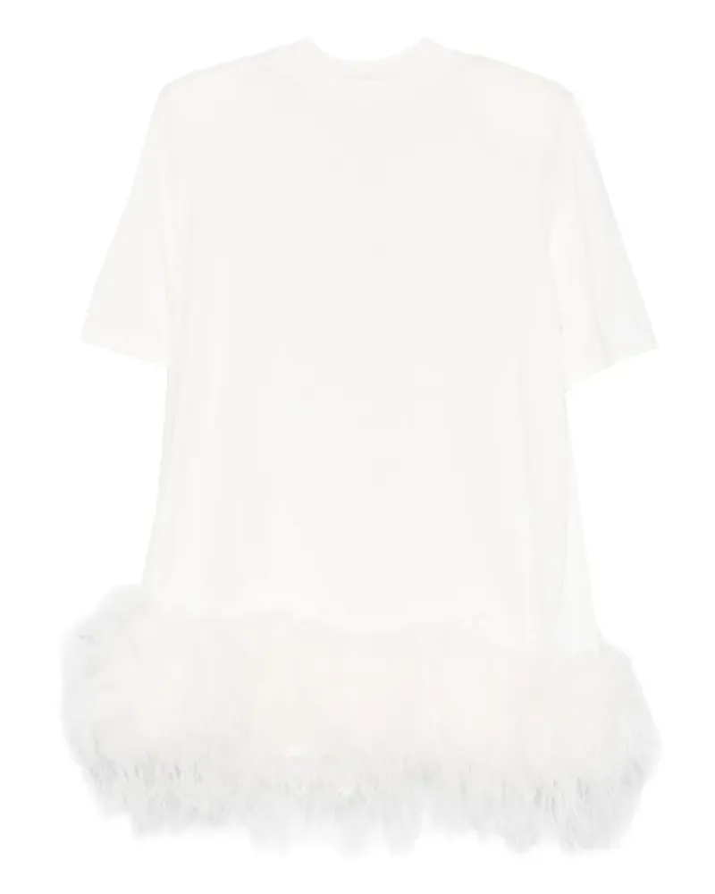 ATTICO feather trim mini dress - Weiß Weiß