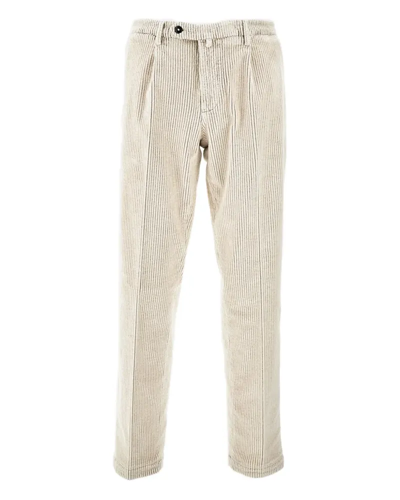 Briglia 1949 ribbed flap-pocket trousers - Nude Nude