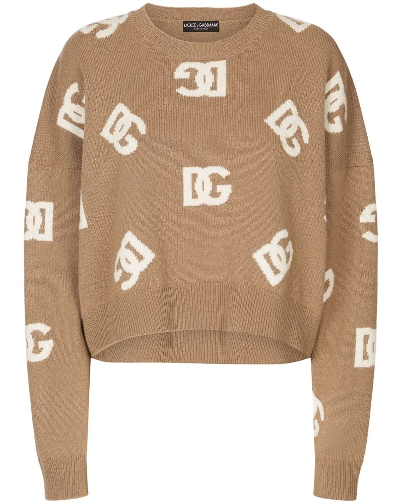 Dolce & Gabbana Pullover mit DG-Monogramm - Braun Braun