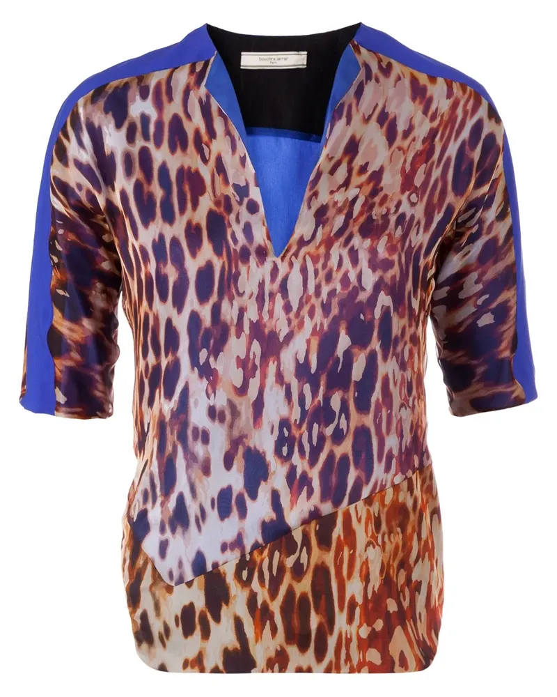 Bouchra Jarrar Seidenbluse mit Animal-Print - ANIMALIER Animalier