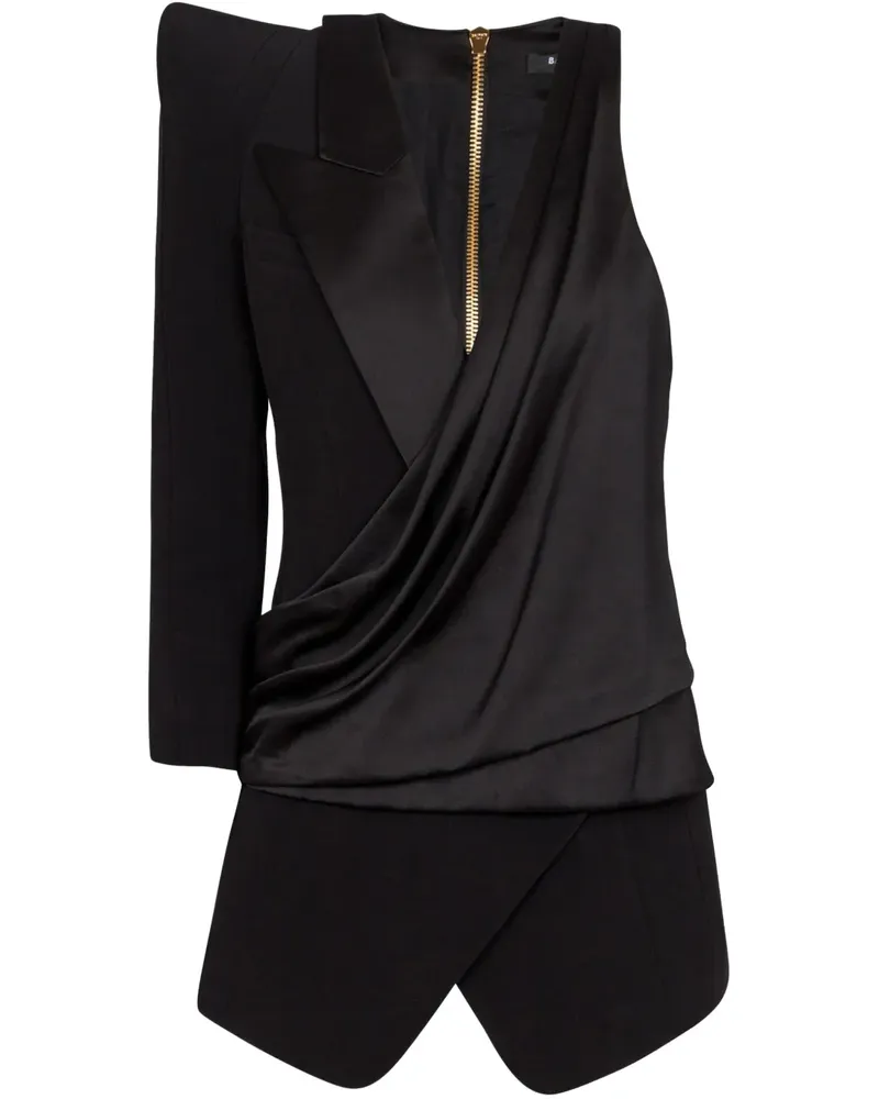 Balmain Asymmetrisches Oberteil - Schwarz Schwarz