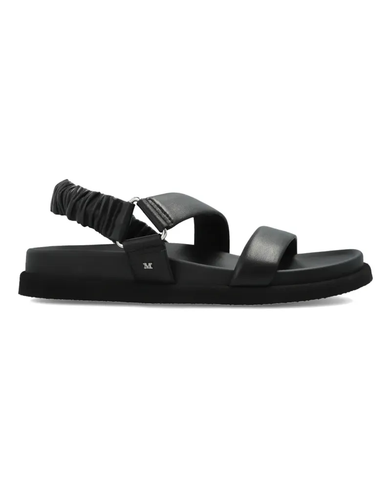 Max Mara Maxamacro Sandalen mit gerafftem Riemen - Schwarz Schwarz