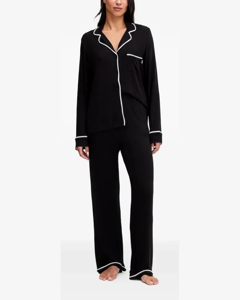 DKNY Langärmeliger Pyjama - Schwarz Schwarz