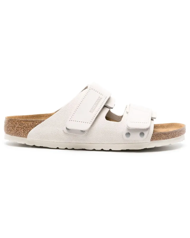 Birkenstock Uji Sandalen aus Leder - Grau Grau