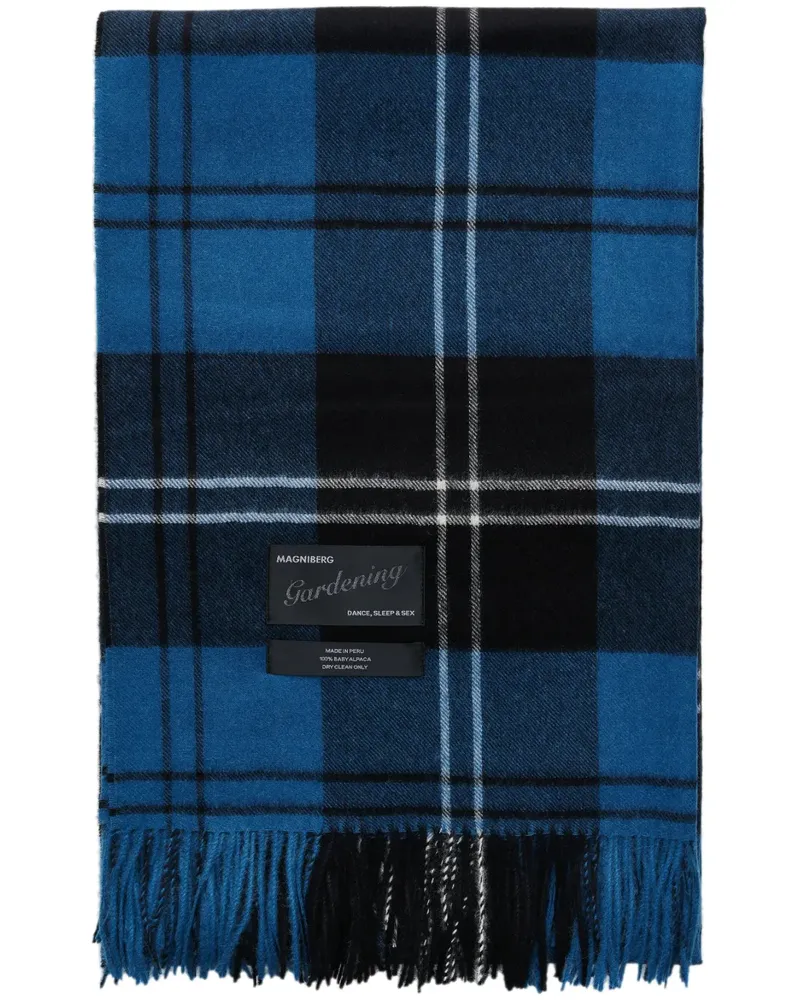 MAGNIBERG Decke mit Logo-Patch - Blau Blau