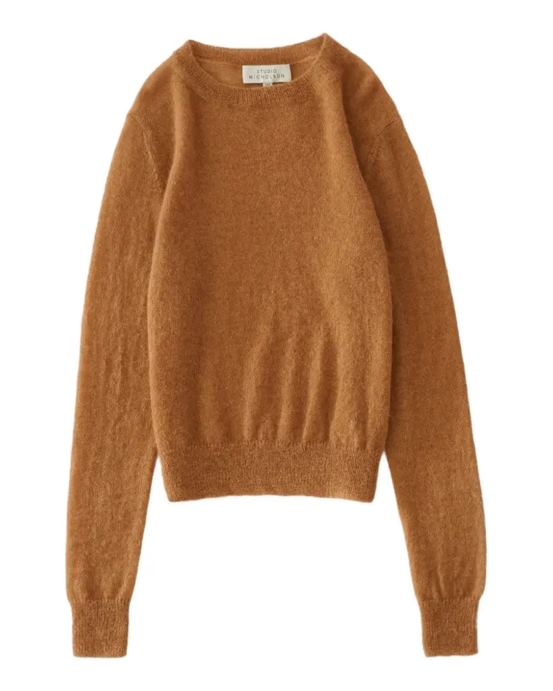 Studio Nicholson Eyla Pullover mit geripptem Besatz - Braun Braun