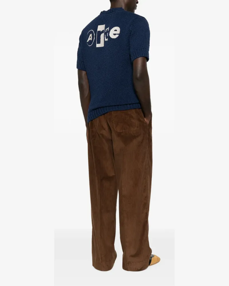 Arte Antwerp Kurzärmeliger Pullover - Blau Blau
